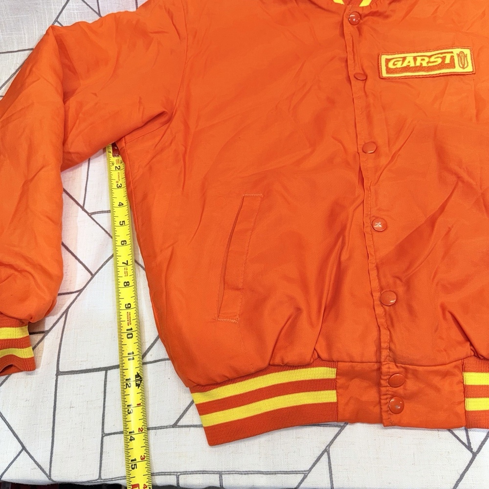 Vintage Garst Seed‎ Orange Sherpa Lined Swingster Snap Jacket Adult Med. Orange - Picture 12 of 12